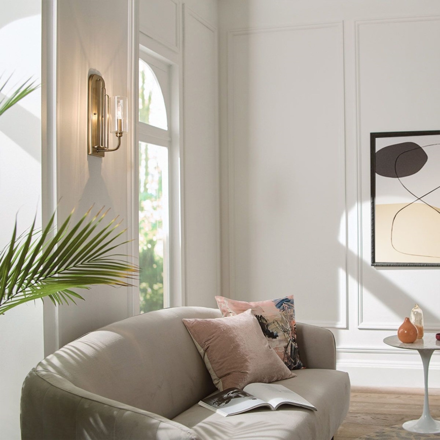 Quintiesse - Zidna svjetiljka KIMROSE 1xE14/40W/230V zlatna