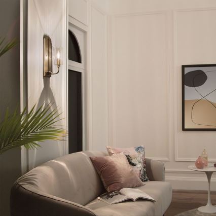 Quintiesse - Zidna svjetiljka KIMROSE 1xE14/40W/230V zlatna