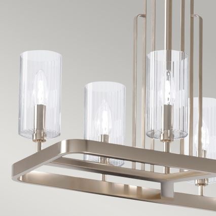 Quintiesse - Stropni luster na štapu KIMROSE 10xE14/40W/230V matirani krom