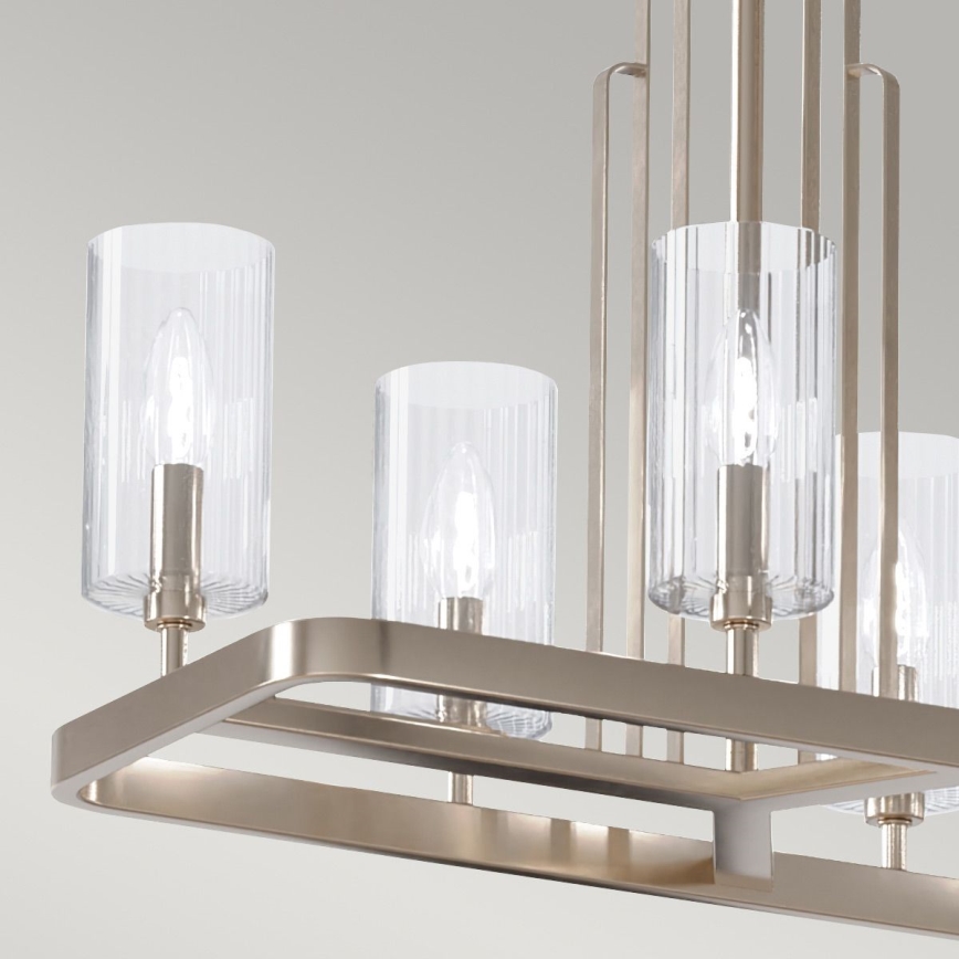 Quintiesse - Stropni luster na štapu KIMROSE 10xE14/40W/230V matirani krom