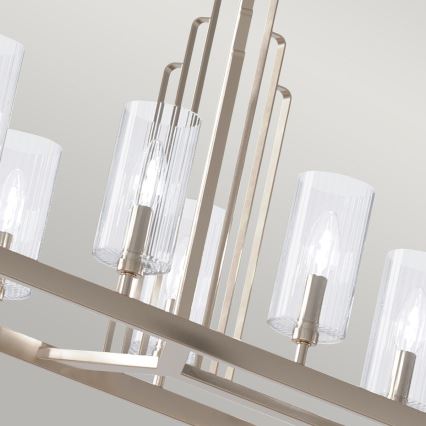 Quintiesse - Stropni luster na štapu KIMROSE 10xE14/40W/230V matirani krom
