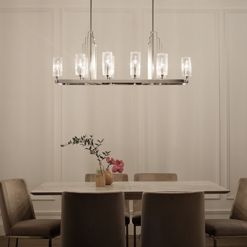 Quintiesse - Stropni luster na štapu KIMROSE 10xE14/40W/230V matirani krom
