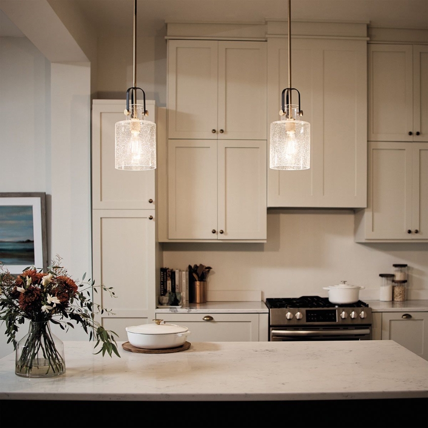 Quintiesse - Luster na šipci KITNER 1xE27/60W/230V Ø 18 cm zlatna/crna