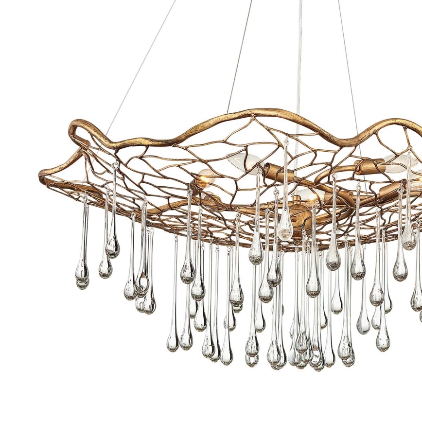 Quintiesse - Luster na sajli LAGUNA 6xE14/40W/230V pr. 91,4 cm zlatna