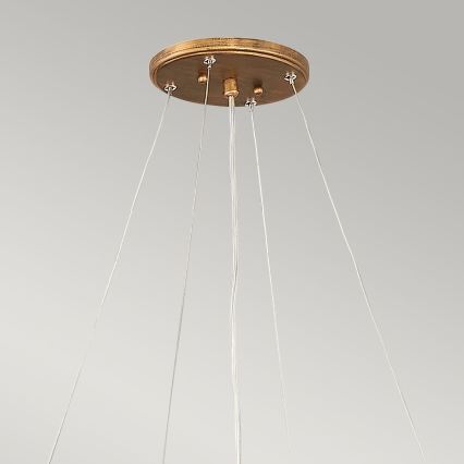 Quintiesse - Luster na sajli LAGUNA 8xE14/40W/230V promjer 106,7 cm zlatni