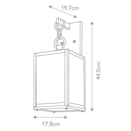 Quintiesse - Vanjska zidna lampa LAHDEN M 1xE27/60W/230V IP44 crna/zlatna