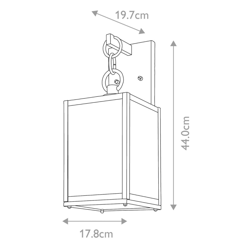 Quintiesse - Vanjska zidna lampa LAHDEN M 1xE27/60W/230V IP44 crna/zlatna