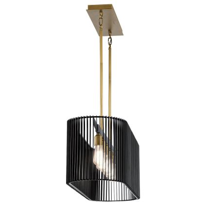 Quintiesse - Luster na šipci LINARA 5xE27/60W/230V crna/zlatna