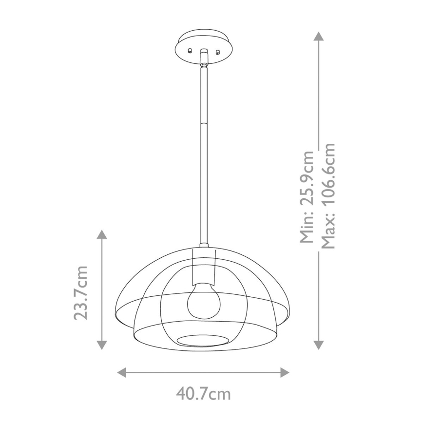 Quintiesse - Luster na šipci LOTUS 1xE27/60W/230V promjer 40,7 cm zlatna
