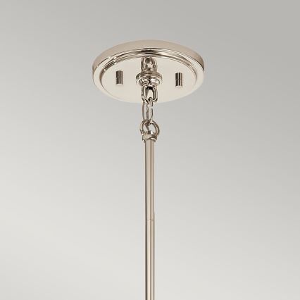 Quintiesse - Luster na štapu MARILYN 1xE27/60W/230V Ø 19,5 cm sjajni krom/crna