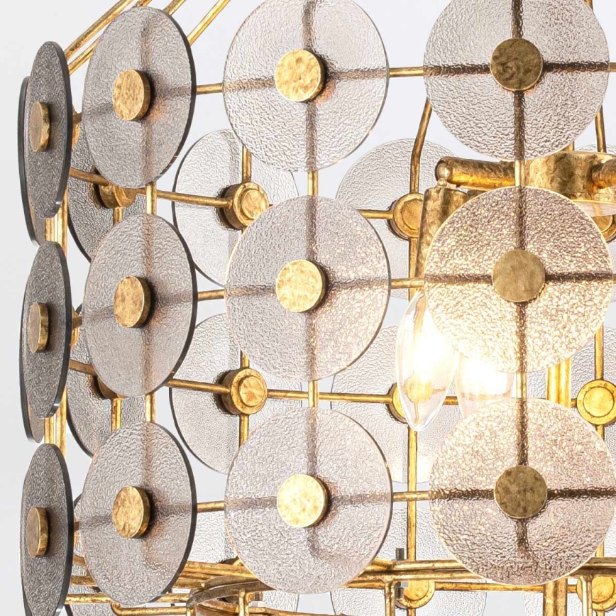 Quintiesse - Luster na lancu MERIDIAN 9xE14/40W/230V promjer 57,2 cm zlatni