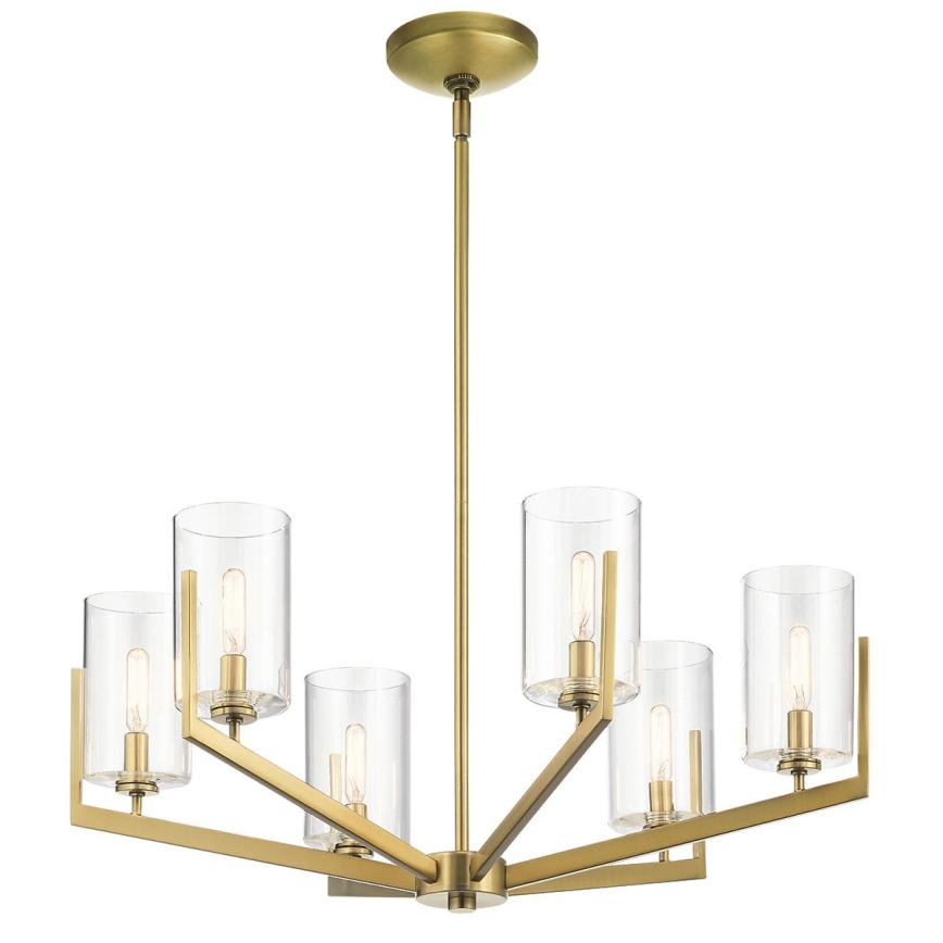 Quintiesse - Luster na štapu NYE 6xE14/40W/230V promjer 71,1 cm zlatni