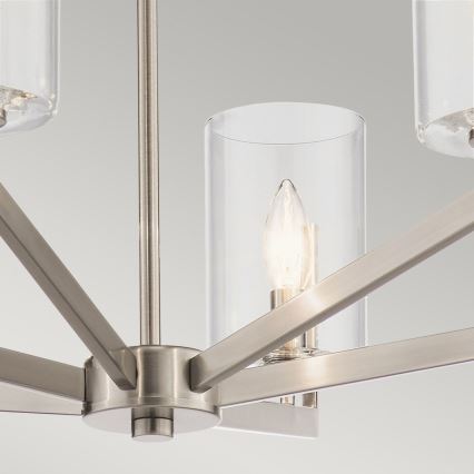 Quintiesse - Luster na šipci NYE 6xE14/40W/230V Ø 71,1 cm matni krom