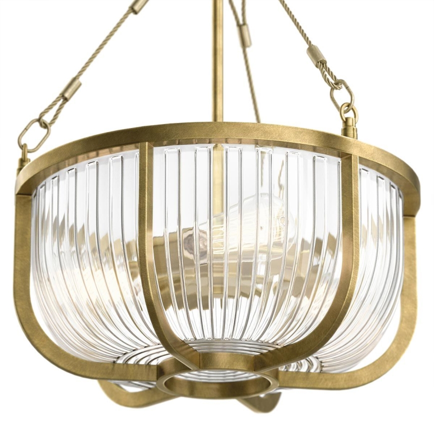 Quintiesse - Luster na lancu ROUX 3xE27/60W/230V Ø 40,6 cm zlatni