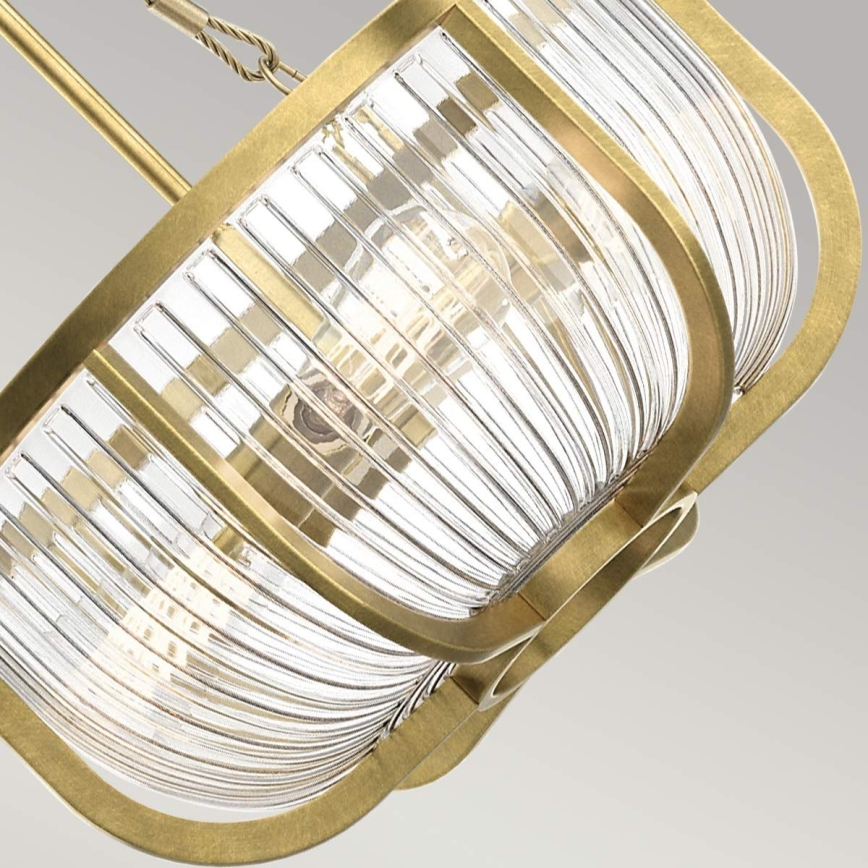 Quintiesse - Luster na lancu ROUX 3xE27/60W/230V Ø 40,6 cm zlatni