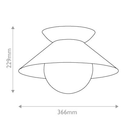 Quintiesse - Stropna svjetiljka SAUCER 1xE27/40W/230V pr. 36,6 cm zlatna