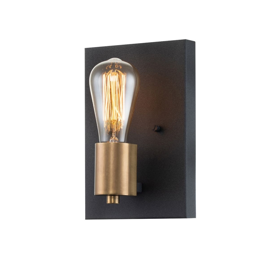 Quintiesse - Zidna svjetiljka SILAS 1xE27/60W/230V crna/zlatna