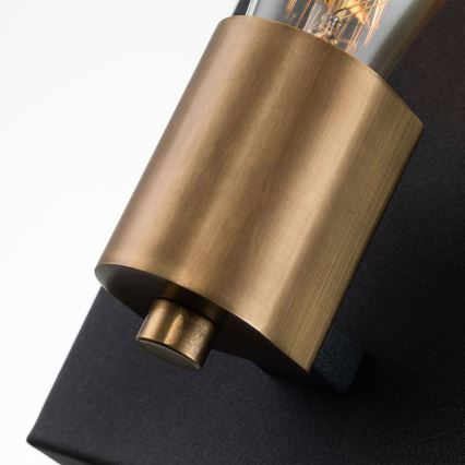 Quintiesse - Zidna svjetiljka SILAS 1xE27/60W/230V crna/zlatna