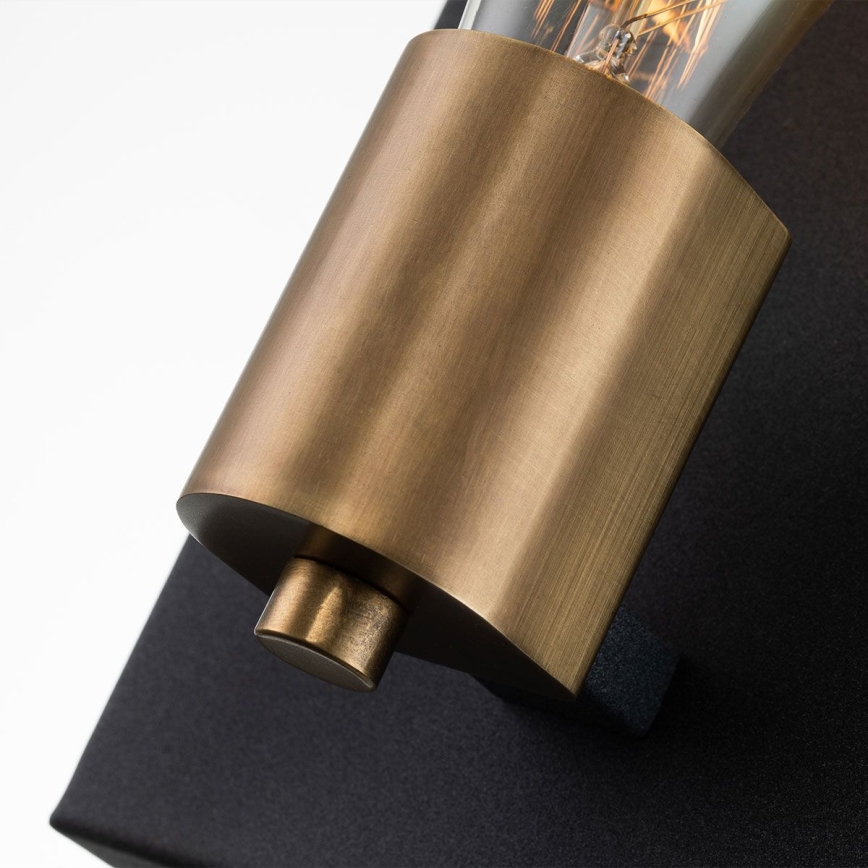 Quintiesse - Zidna svjetiljka SILAS 1xE27/60W/230V crna/zlatna