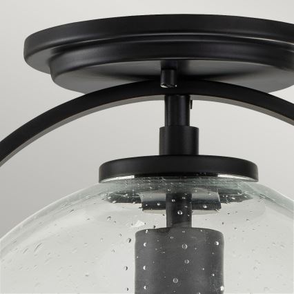 Quintiesse - Stropna svjetiljka SOMERSET 1xE27/60W/230V promjer 28,2 cm crna