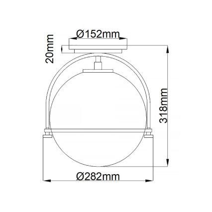 Quintiesse - Stropno svjetlo SOMERSET 1xE27/60W/230V Ø 28,2 cm crna