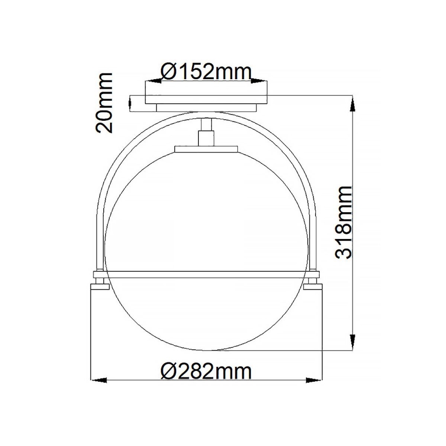 Quintiesse - Stropno svjetlo SOMERSET 1xE27/60W/230V Ø 28,2 cm crna