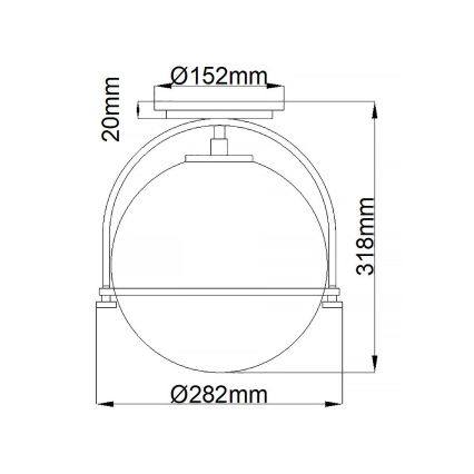 Quintiesse - Stropna svjetiljka SOMERSET 1xE27/60W/230V Ø 28,2 cm zlatna