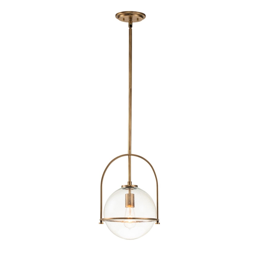 Quintiesse - Luster na šipci SOMERSET 1xE27/60W/230V Ø 28,9 cm, brončani