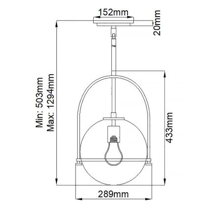 Quintiesse - Luster na šipci SOMERSET 1xE27/60W/230V Ø 28,9 cm, brončani