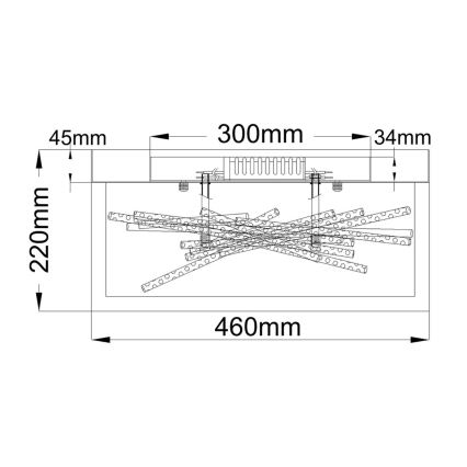 Quintiesse - LED stropna svjetiljka STYX LED/8W/230V crna/zlatna