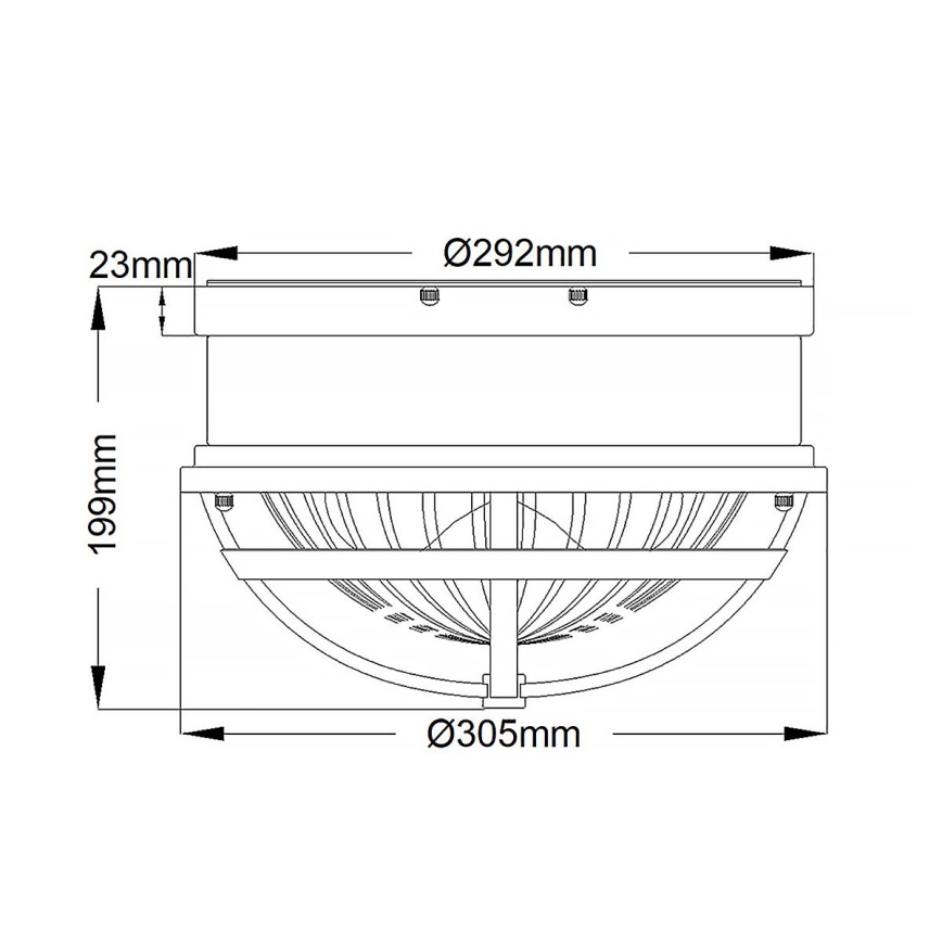 Quintiesse - Stropna svjetiljka TOLLIS 2xE27/40W/230V pr. 30,5 cm zlatna