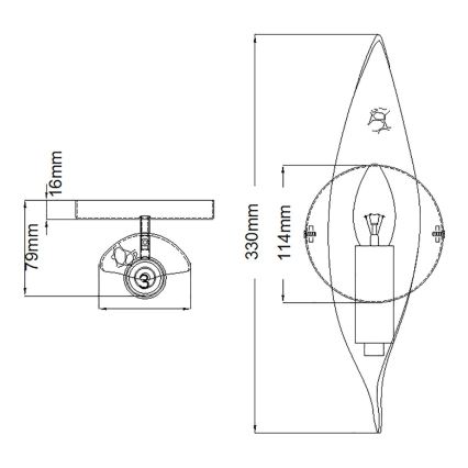 Quintiesse - Zidna svjetiljka WILLOW 1xE14/40W/230V zlatna/crna