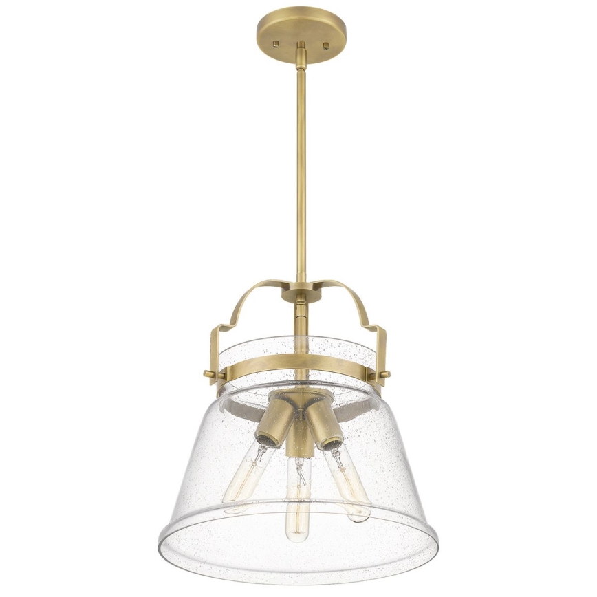 Quintiesse - Luster na šipci WIMBERLEY 3xE27/60W/230V Ø 35,6 cm zlatni