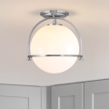 Quintiesse - Stropna svjetiljka SOMERSET 1xE27/60W/230V Ø 28,2 cm matni krom