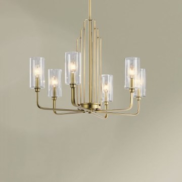 Quintiesse - Stropni luster na stalku KIMROSE 6xE14/40W/230V, promjer 68,6 cm, zlatni