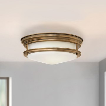 Quintiesse - Vanjska stropna svjetiljka HADRIAN 2xE27/40W/230V Ø 30,5 cm IP44 brončana