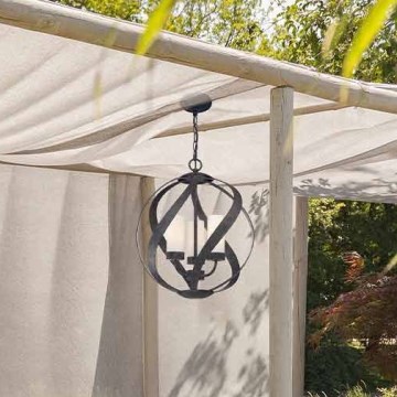 Quintiesse - Vanjska viseća svjetiljka na lancu BLACKSMITH 3xE14/40W/230V Ø 40,7 cm IP44 crna