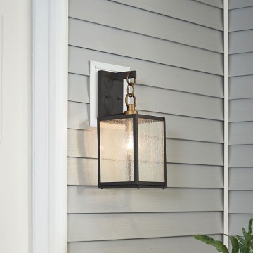 Quintiesse - Vanjska zidna lampa LAHDEN M 1xE27/60W/230V IP44 crna/zlatna