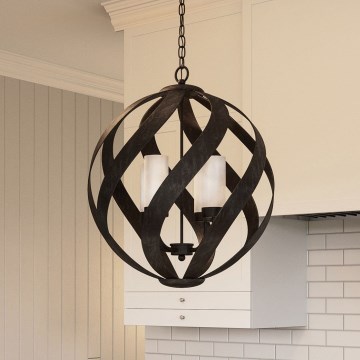 Quintiesse - Vanjski luster na lancu BLACKSMITH 4xE14/40W/230V promjer 50,1 cm IP44 crni