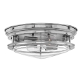 Quintiesse - Vanjsko stropno svjetlo HADRIAN 2xE27/40W/230V Ø 27,8 cm IP44 sjajni krom