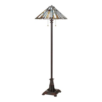Quoizel - Podna lampa Tiffany MAYBECK 2xE27/60W/230V