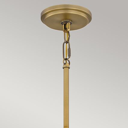 Quoizel - Luster na štangu BRECKEN 2xE27/60W/230V zlatni/mramorni dekor