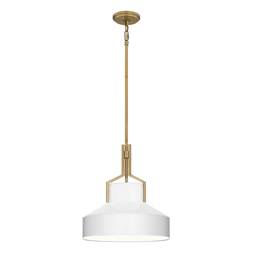Quoizel - Luster na šipci BRECKEN 2xE27/60W/230V zlatna/bijela