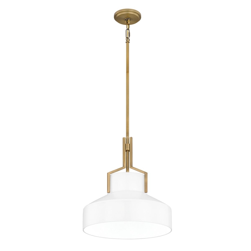 Quoizel - Luster na šipci BRECKEN 2xE27/60W/230V zlatna/bijela