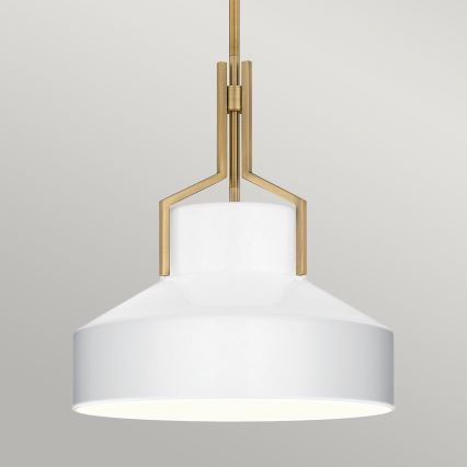 Quoizel - Luster na šipci BRECKEN 2xE27/60W/230V zlatna/bijela