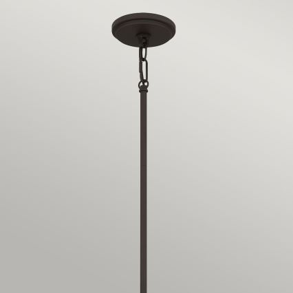 Quoizel - Luster na šipci BRECKEN 2xE27/60W/230V crna/bijela