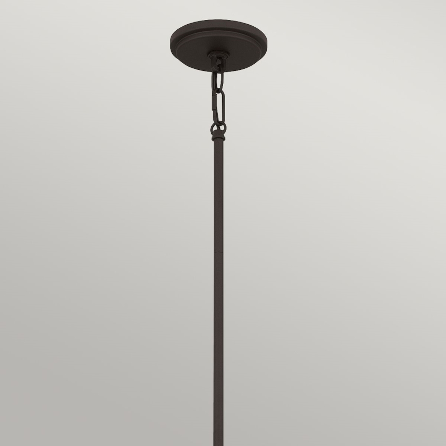 Quoizel - Luster na šipci BRECKEN 2xE27/60W/230V crna/bijela