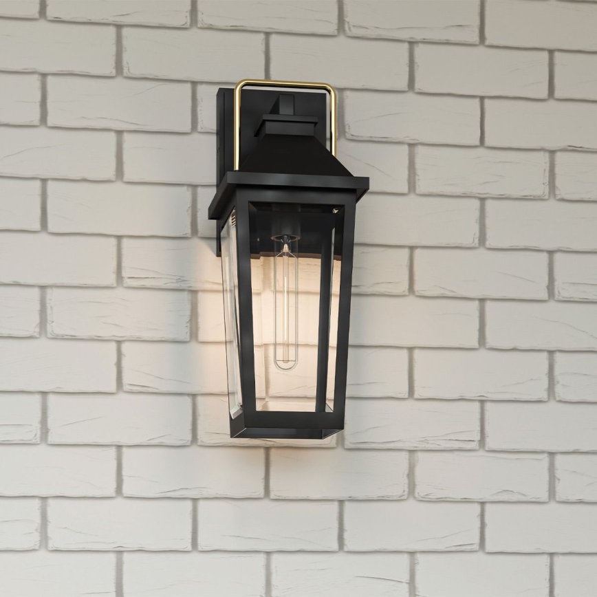 Quoizel - Vanjska zidna svjetiljka BUCKLEY 1xE27/40W/230V IP44 crna