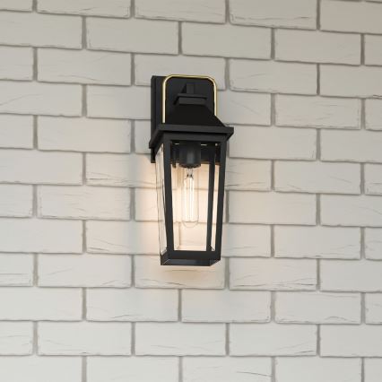 Quoizel - Vanjska zidna svjetiljka BUCKLEY 1xE27/40W/230V IP44 crna