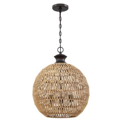 Quoizel - Luster na lancu CASABLANCA 3xE27/60W/230V smeđa